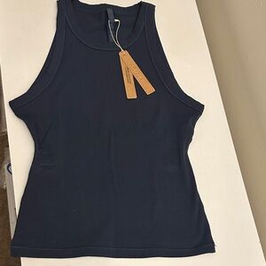 SKIMS Navy Ribbed Tank Top
